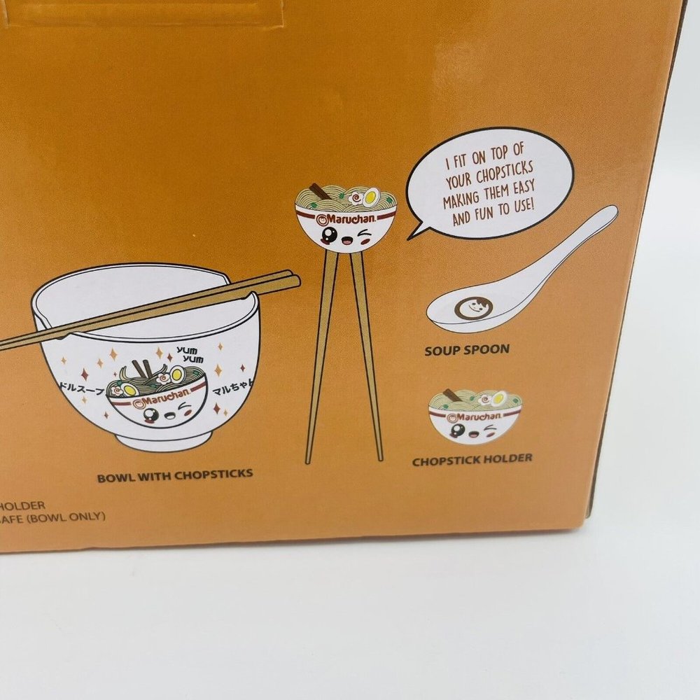 Maruchan Ramen Noodle Soup Sopa Bowl Bundle Chopsticks Holder Spoon Plate Plato - Picture 7 of 9